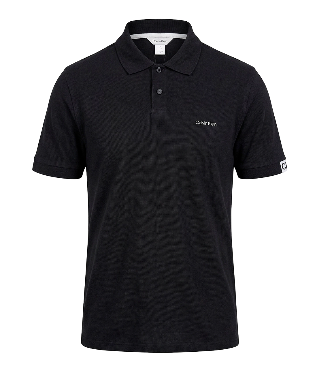 Polo Pique Calvin Klein Negro Original Talla L